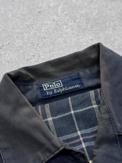 Vintage 90s Polo Ralph Lauren Plaid Lined Harrington Jacket (L)