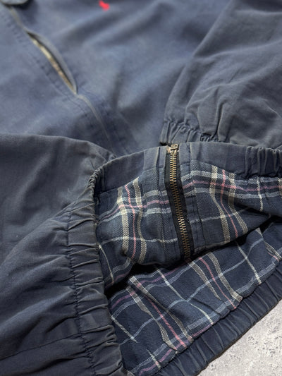 Vintage 90s Polo Ralph Lauren Plaid Lined Harrington Jacket (L)