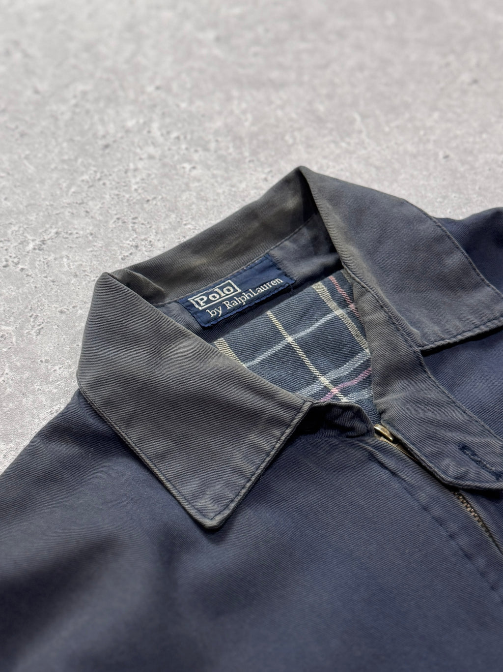 Vintage 90s Polo Ralph Lauren Plaid Lined Harrington Jacket (L)