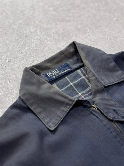 Vintage 90s Polo Ralph Lauren Plaid Lined Harrington Jacket (L)
