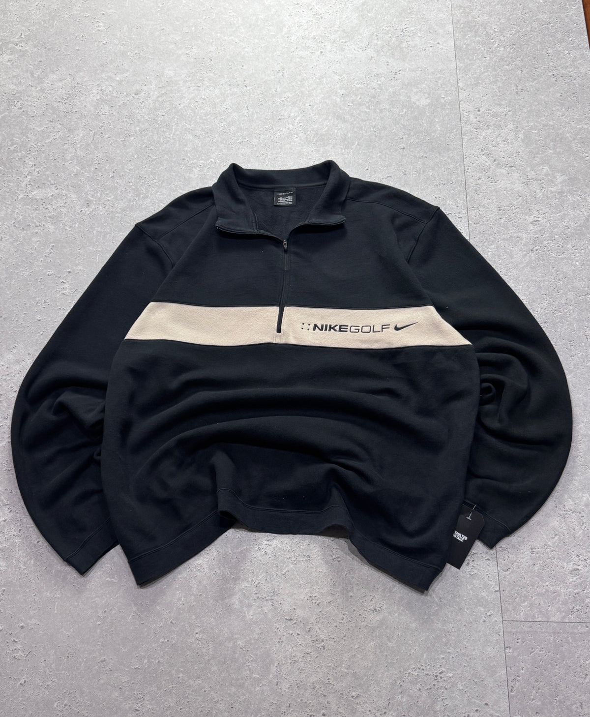 Vintage 2000s Nike Golf Embroidered Quarter Zip Sweater (XL)