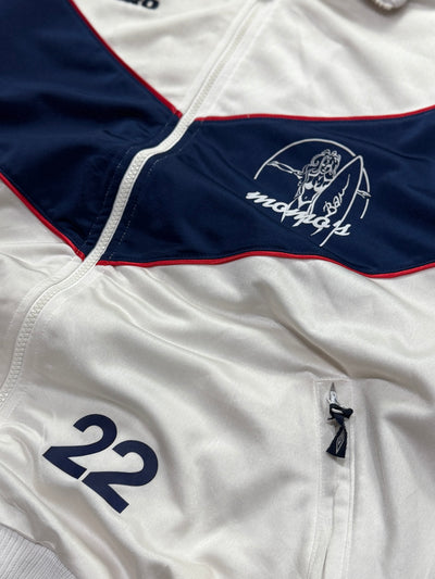 Vintage 90s Umbro White & Navy Track Jacket (XL)