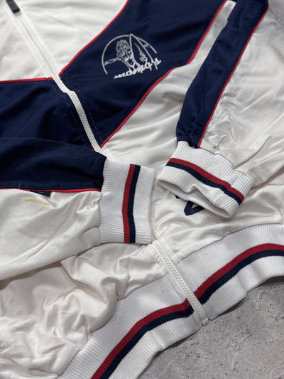 Vintage 90s Umbro White & Navy Track Jacket (XL)