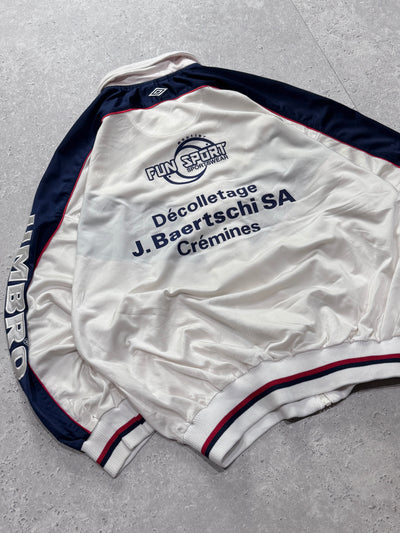 Vintage 90s Umbro White & Navy Track Jacket (XL)
