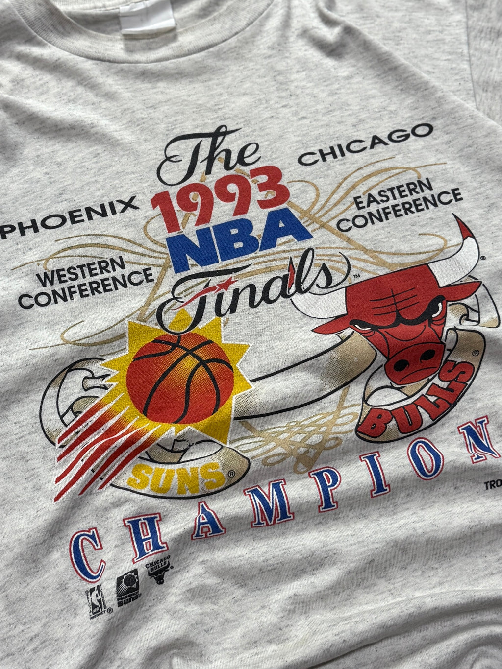 Vintage 1993 NBA Finals Chicago Bulls Vs Phoenix Suns Tee (M)