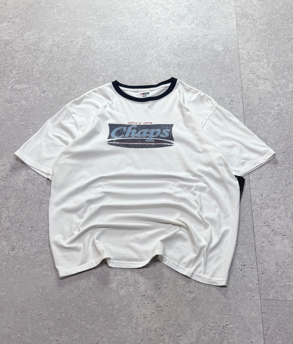 Vintage 2000s Chaps Ringer Tee (XL)