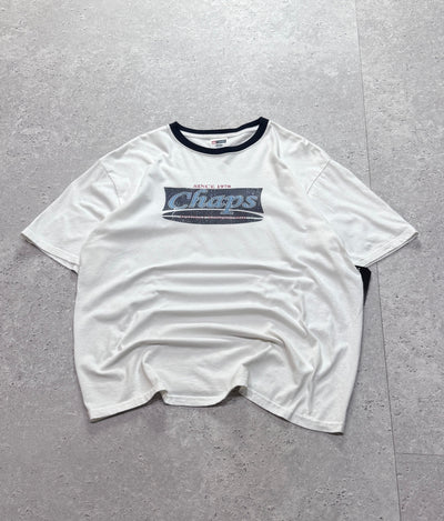 Vintage 2000s Chaps Ringer Tee (XL)