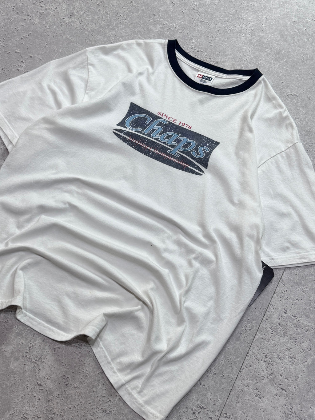 Vintage 2000s Chaps Ringer Tee (XL)