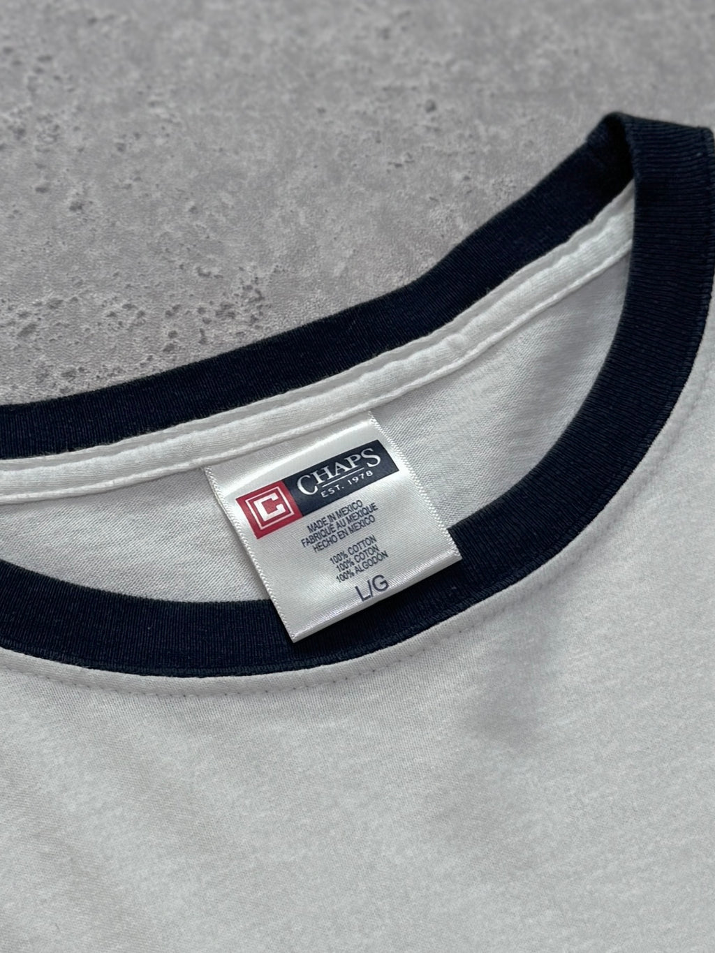 Vintage 2000s Chaps Ringer Tee (XL)
