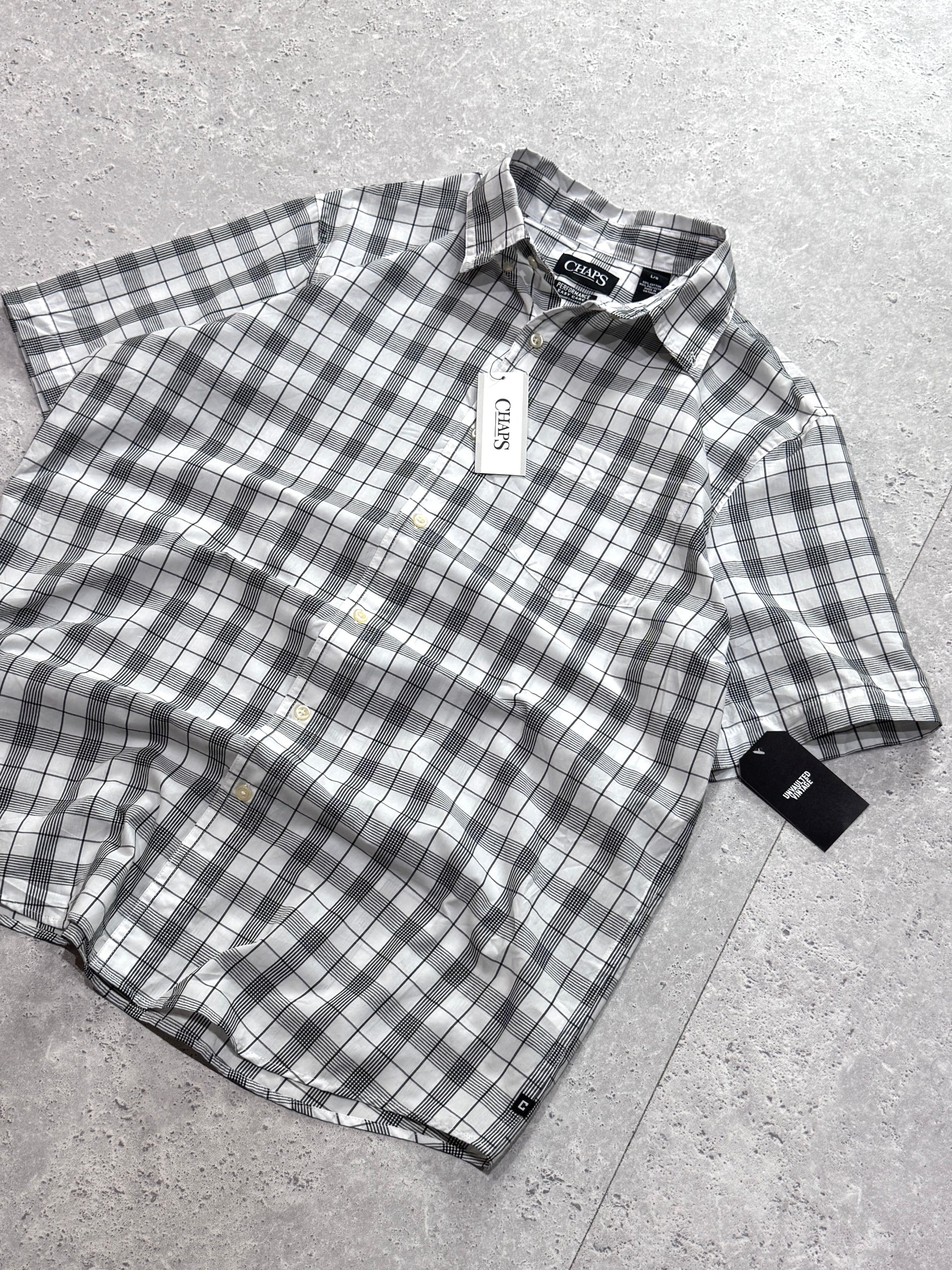 Vintage Deadstock Chaps Plaid Button Up Shirt (XL)