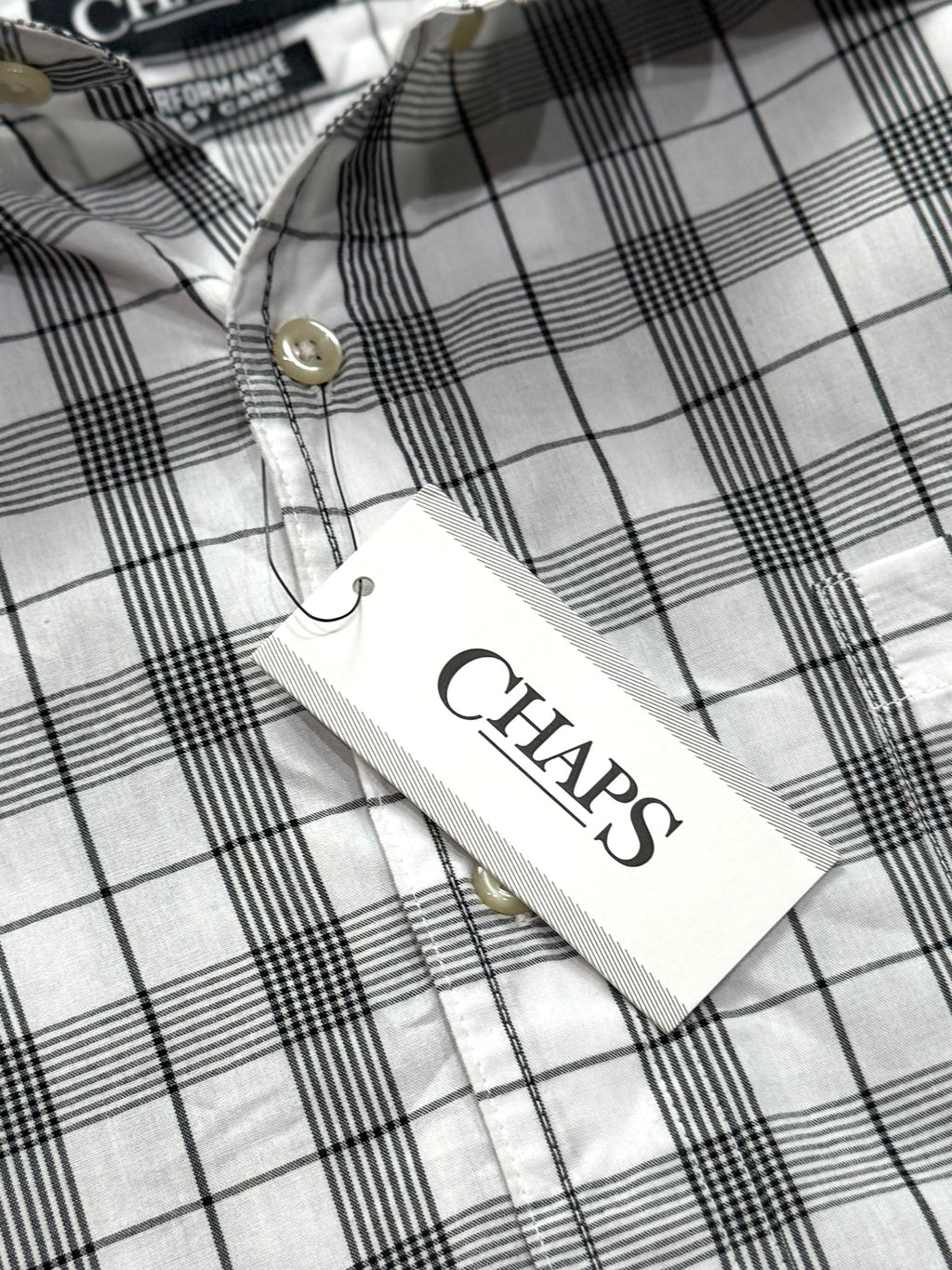 Vintage Deadstock Chaps Plaid Button Up Shirt (XL)