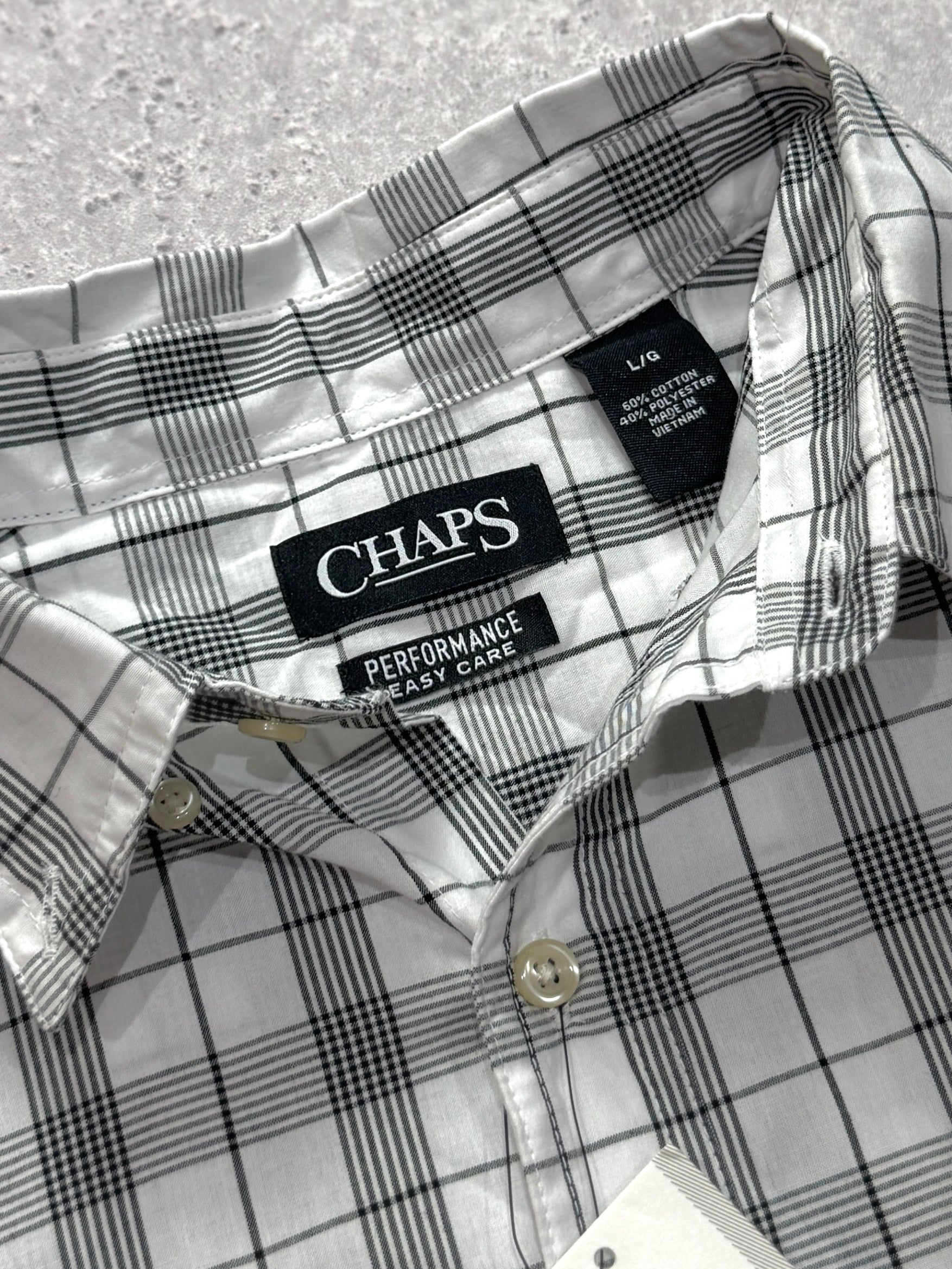 Vintage Deadstock Chaps Plaid Button Up Shirt (XL)