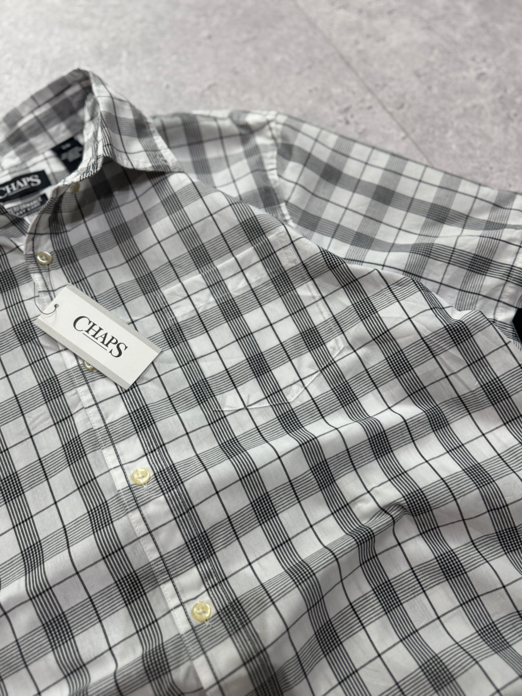 Vintage Deadstock Chaps Plaid Button Up Shirt (XL)