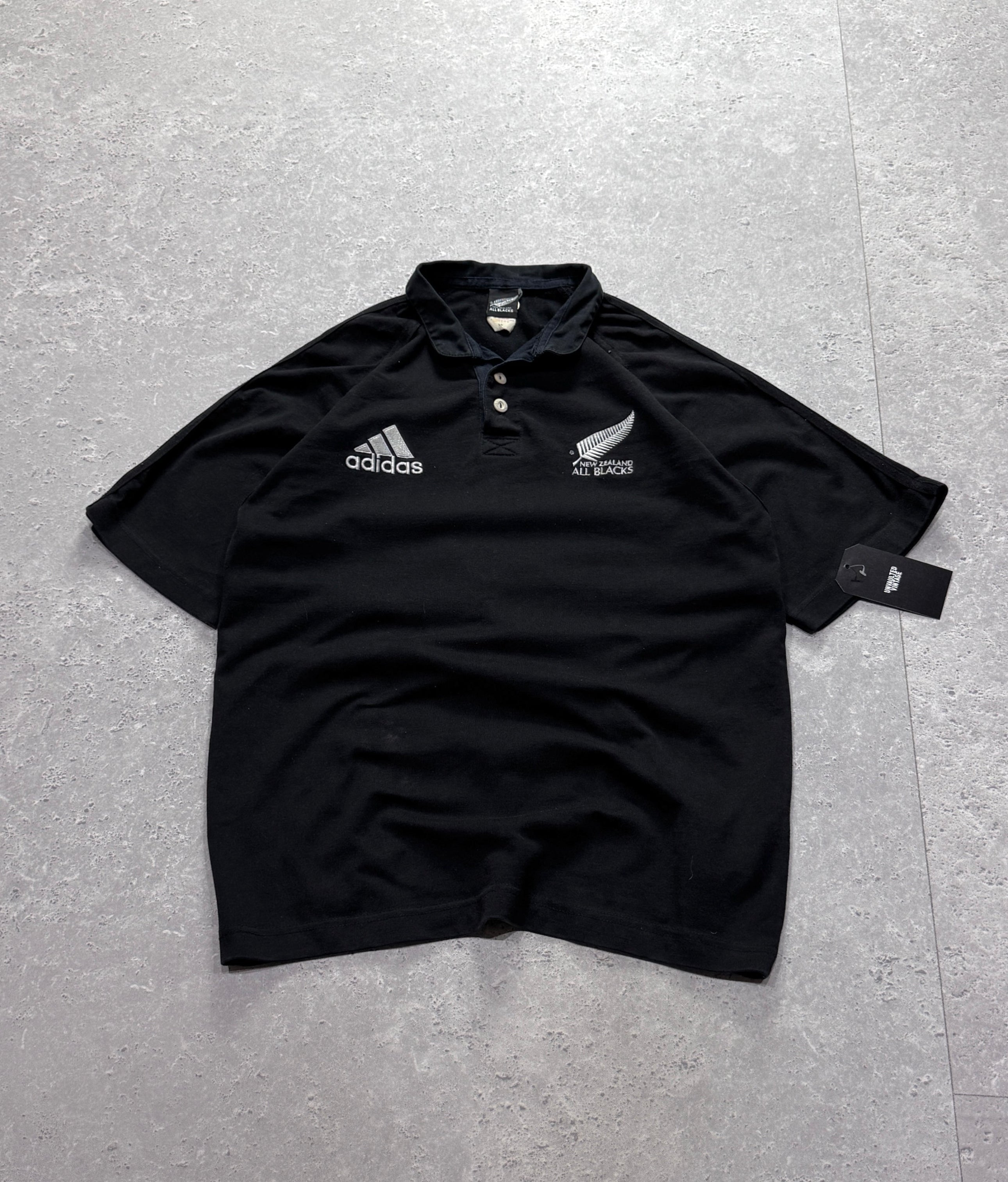 Vintage 90s Adidas X New Zealand All Blacks Rugby Jersey (M)