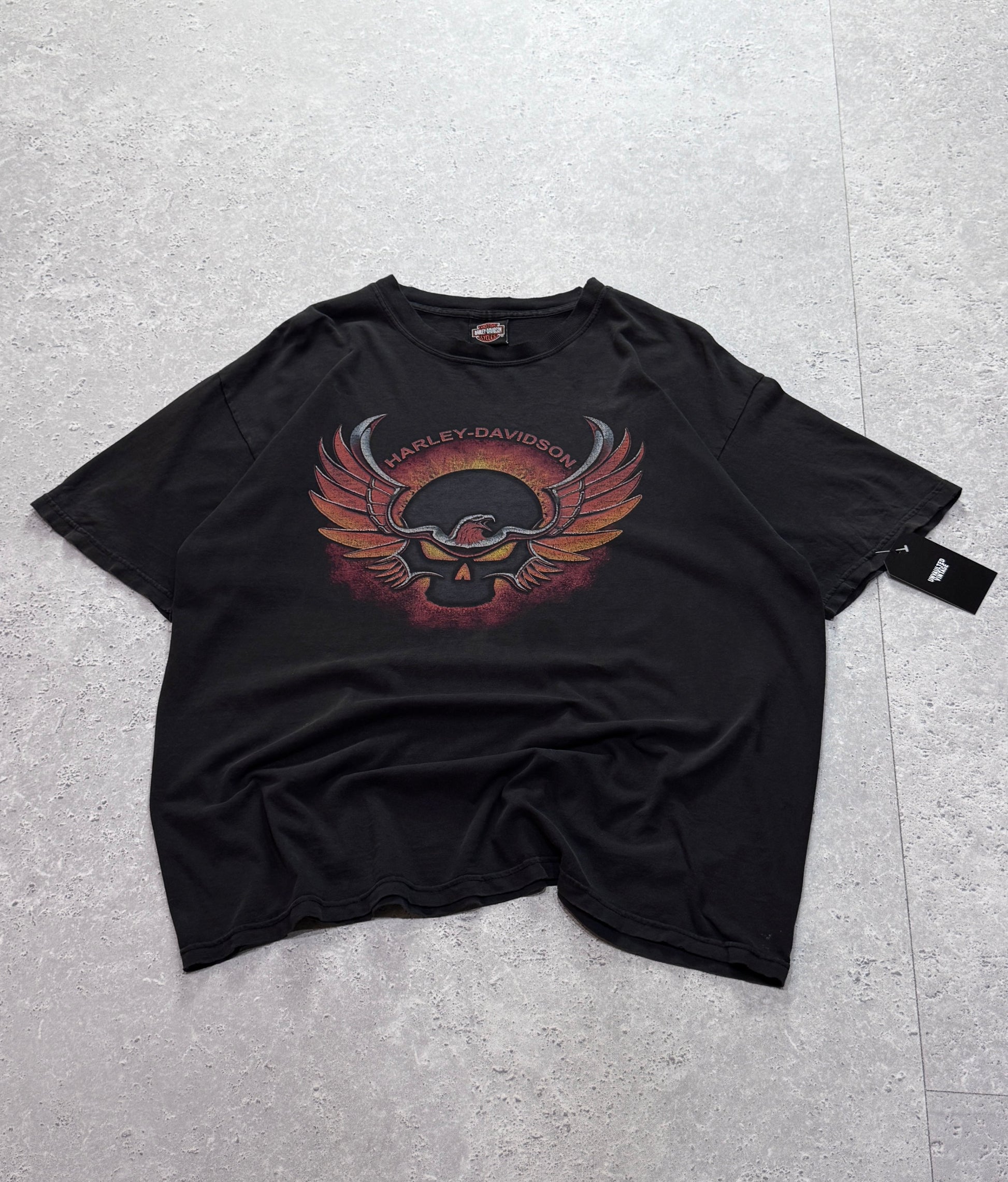 Vintage 2000s Harley Davidson Skull Graphic Tee (L)