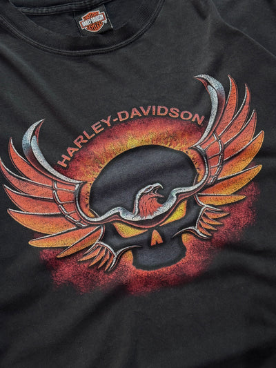 Vintage 2000s Harley Davidson Skull Graphic Tee (L)
