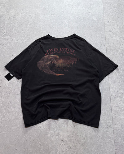Vintage 2000s Harley Davidson Skull Graphic Tee (L)