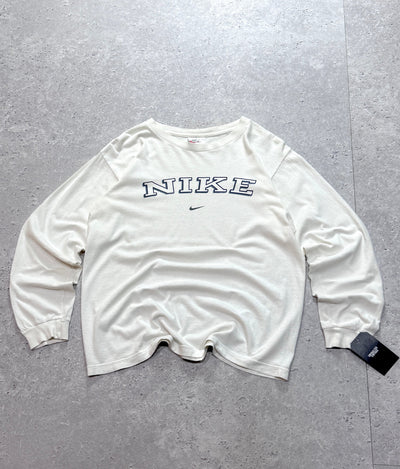 Vintage 90s Nike Spellout Long Sleeve Tee (M)