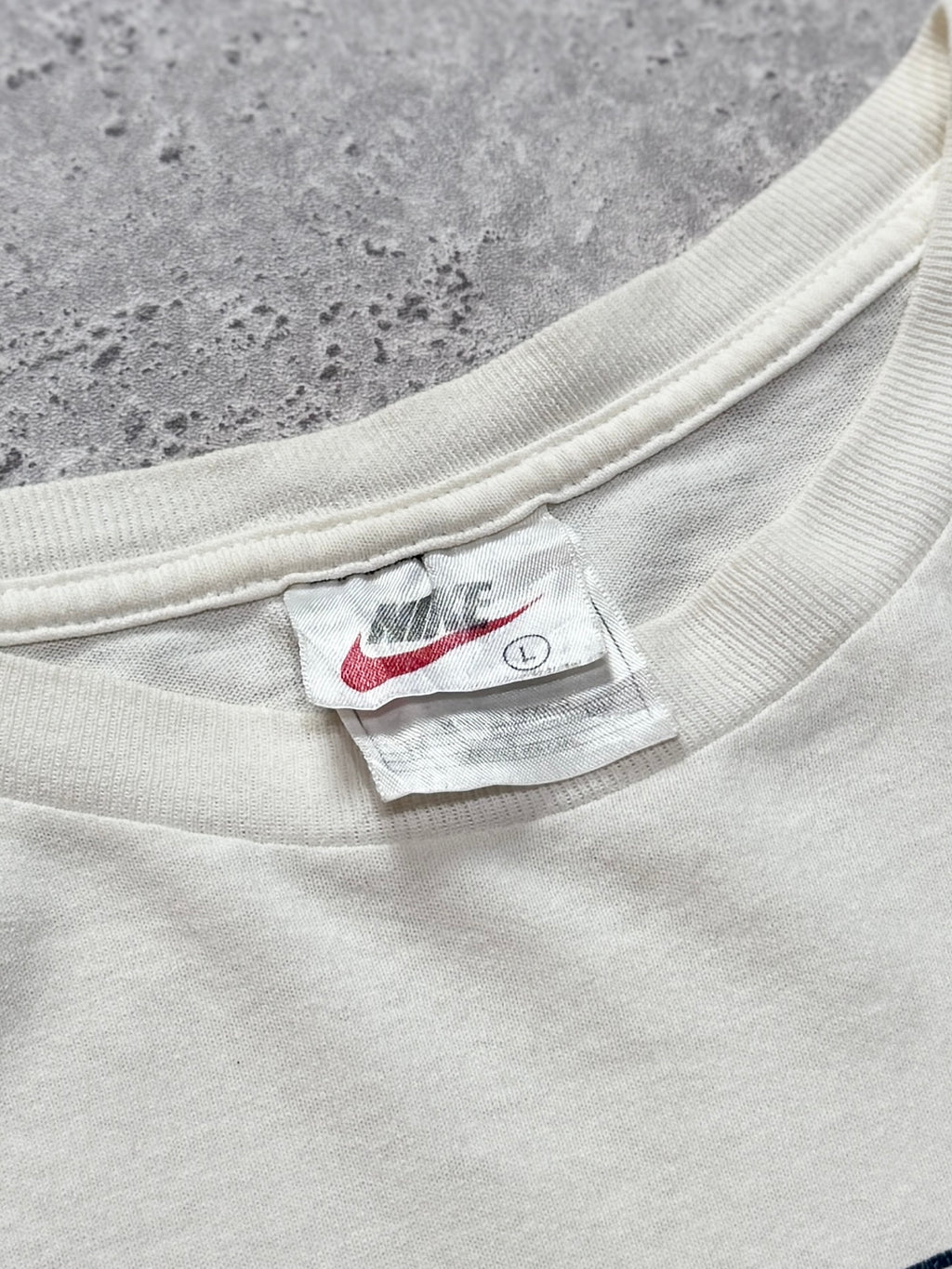 Vintage 90s Nike Spellout Long Sleeve Tee (M)