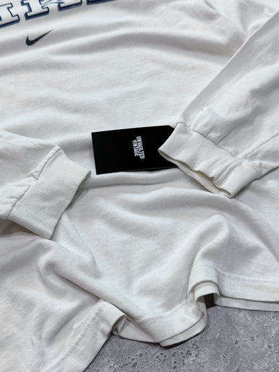 Vintage 90s Nike Spellout Long Sleeve Tee (M)