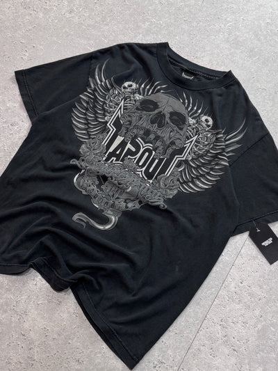 Vintage Y2K Tapout Skull Tee (L)