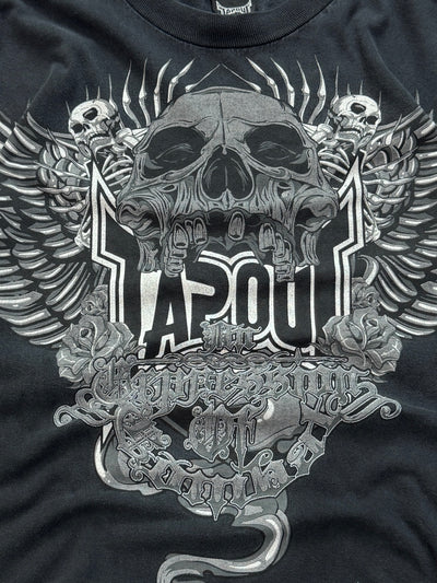 Vintage Y2K Tapout Skull Tee (L)