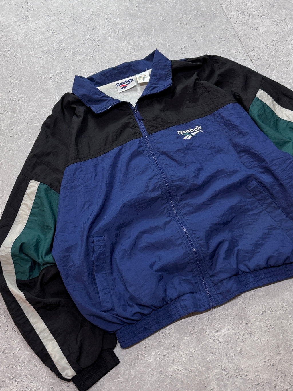 Vintage 90s Reebok Colour Block Windbreaker Jacket (M)