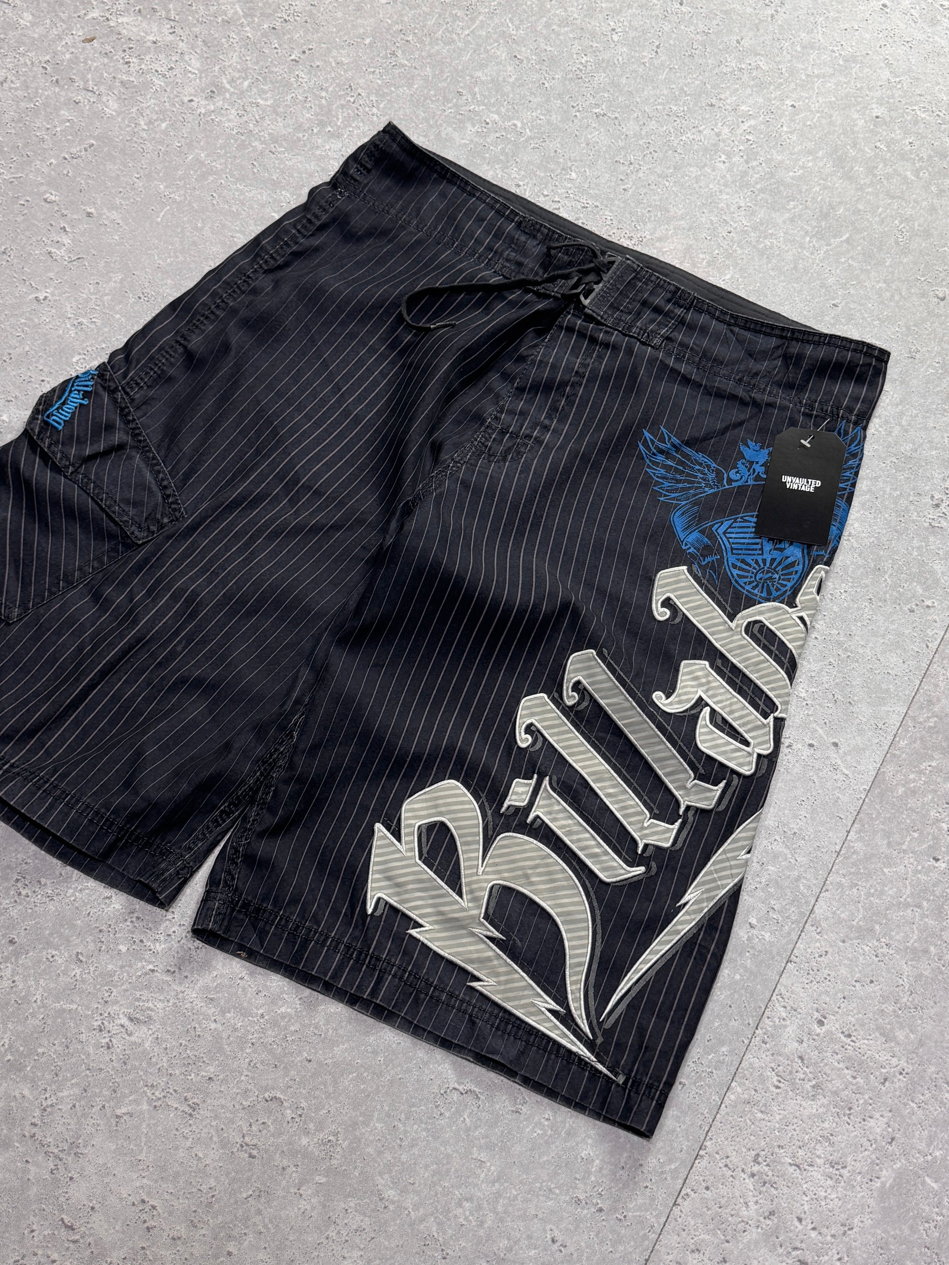 Vintage Y2K Billabong Pinstriped Boardshorts (34")