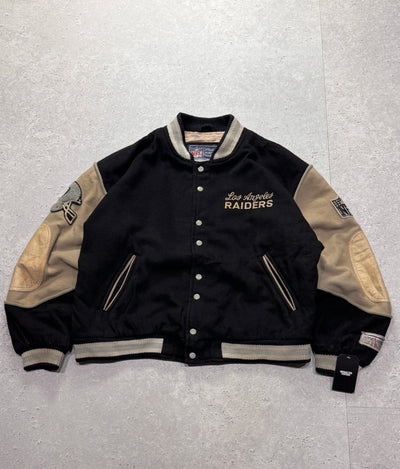 Vintage 90s Los Angeles Raiders NFL Varsity Jacket (XL)