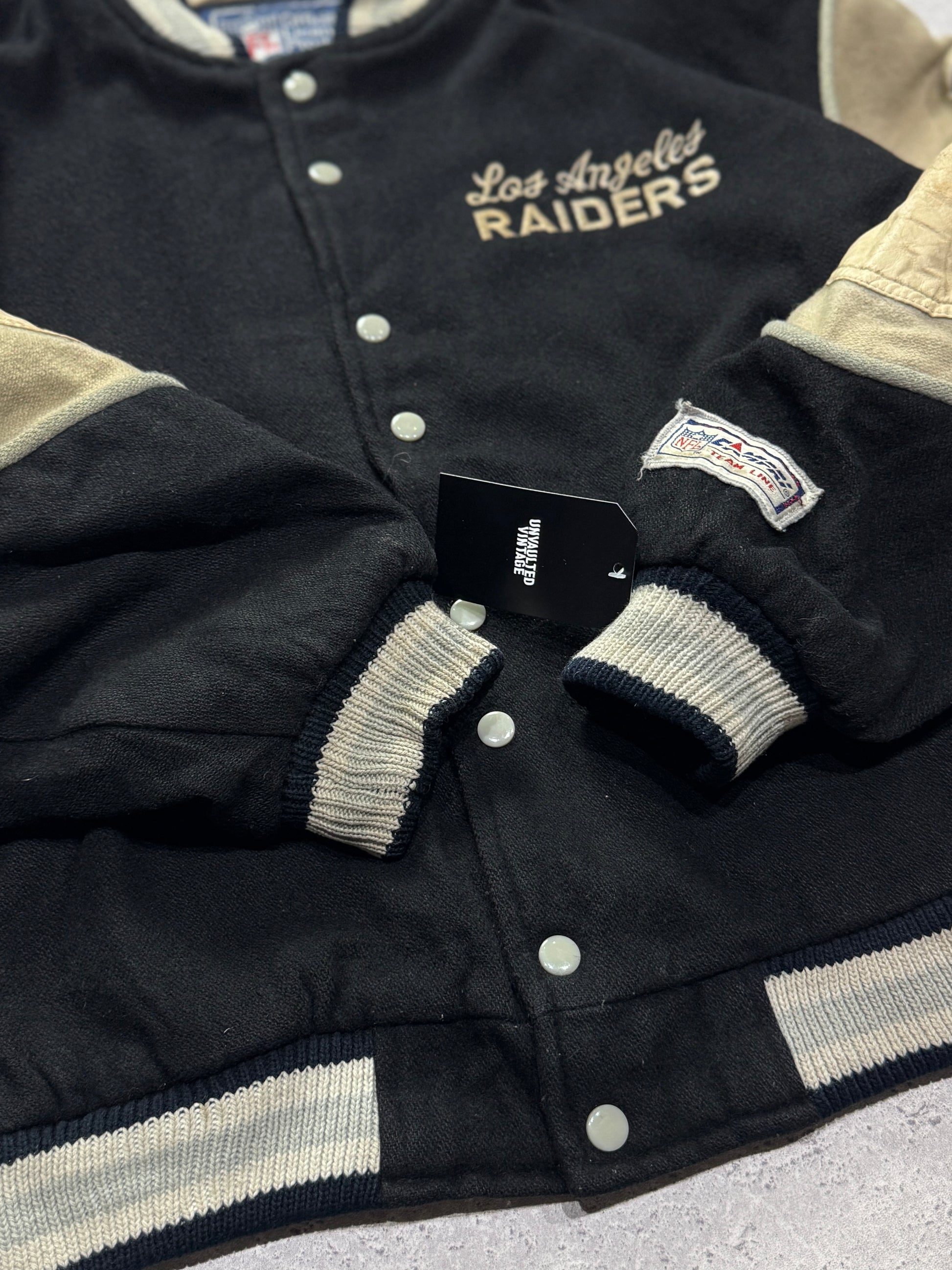 Vintage 90s Los Angeles Raiders NFL Varsity Jacket (XL)