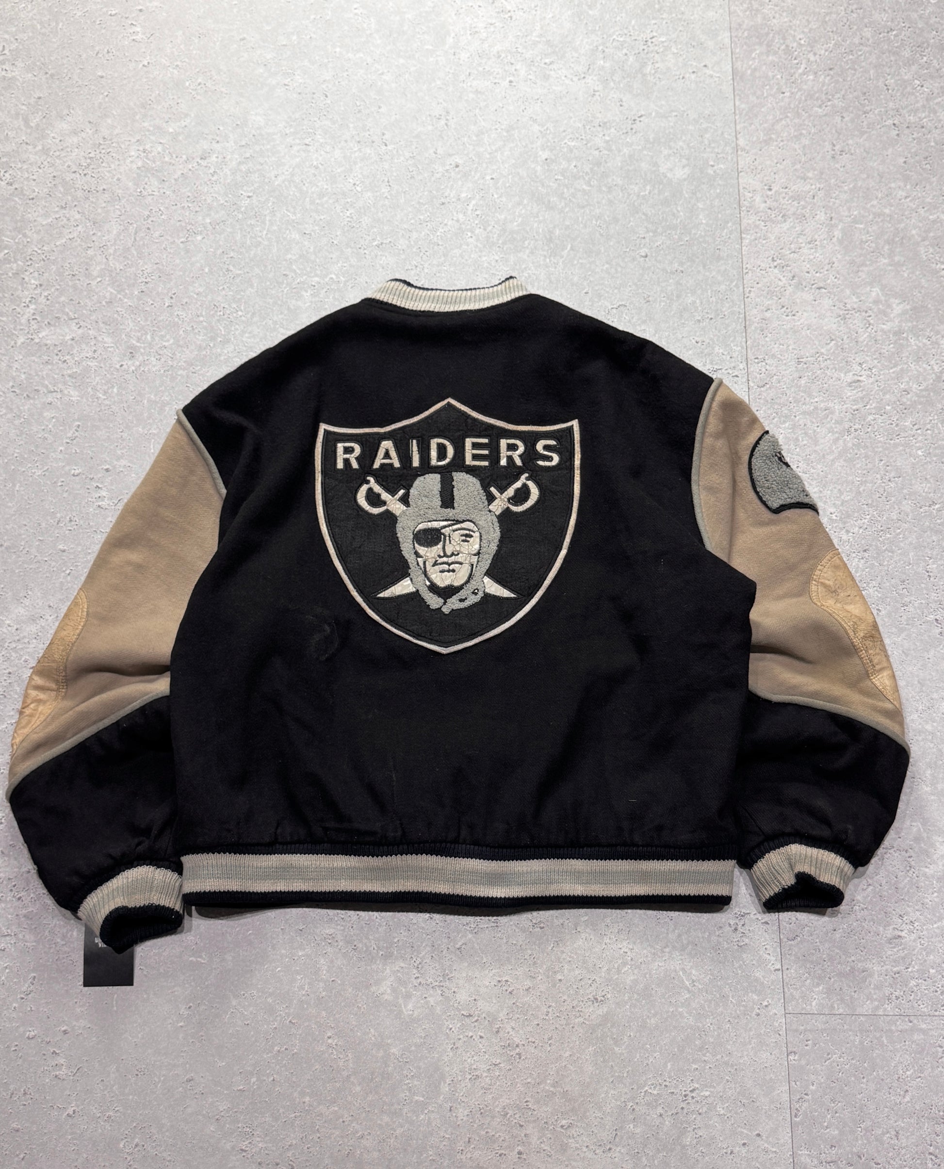 Vintage 90s Los Angeles Raiders NFL Varsity Jacket (XL)
