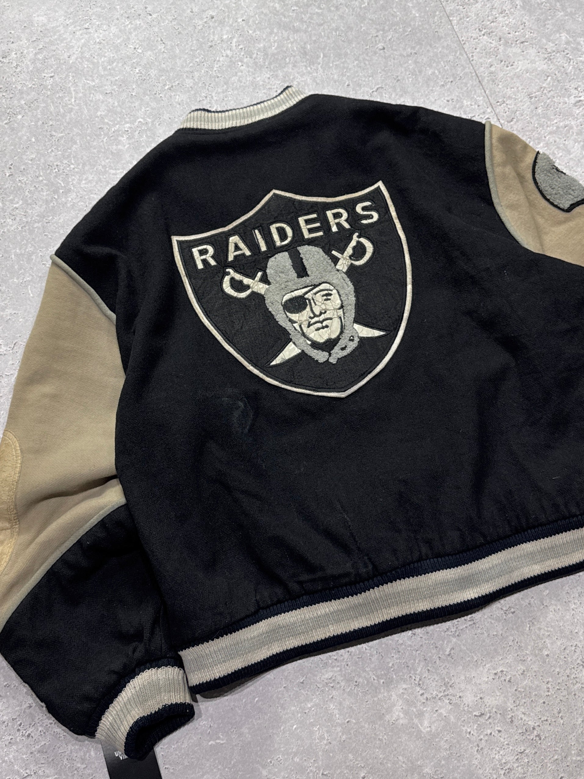 Vintage 90s Los Angeles Raiders NFL Varsity Jacket (XL)