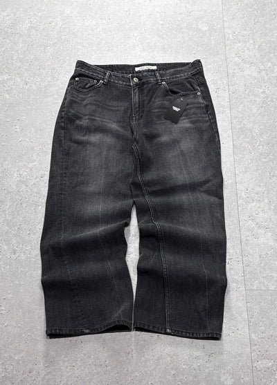 Vintage Y2K Denim Wide Leg Jeans (34")