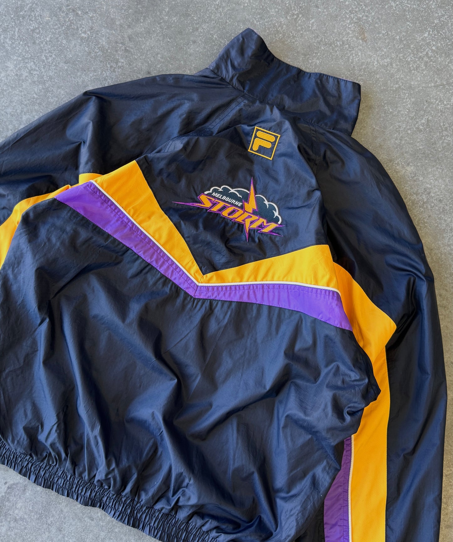 Vintage Signed Melbourne Storm x Fila Windbreaker Jacket (M)