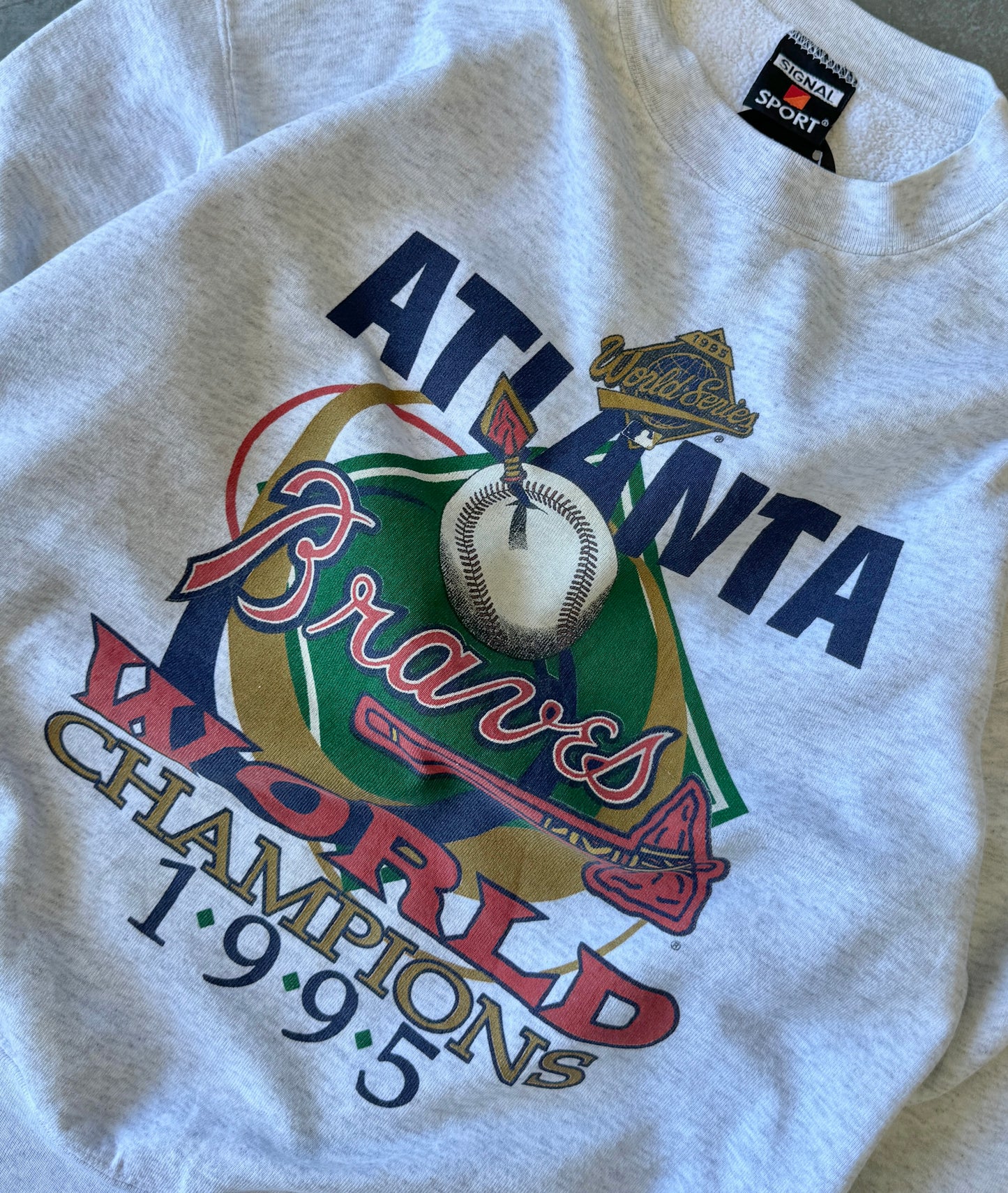 Vintage 95' Atlanta Braves World Series Sweater (L)