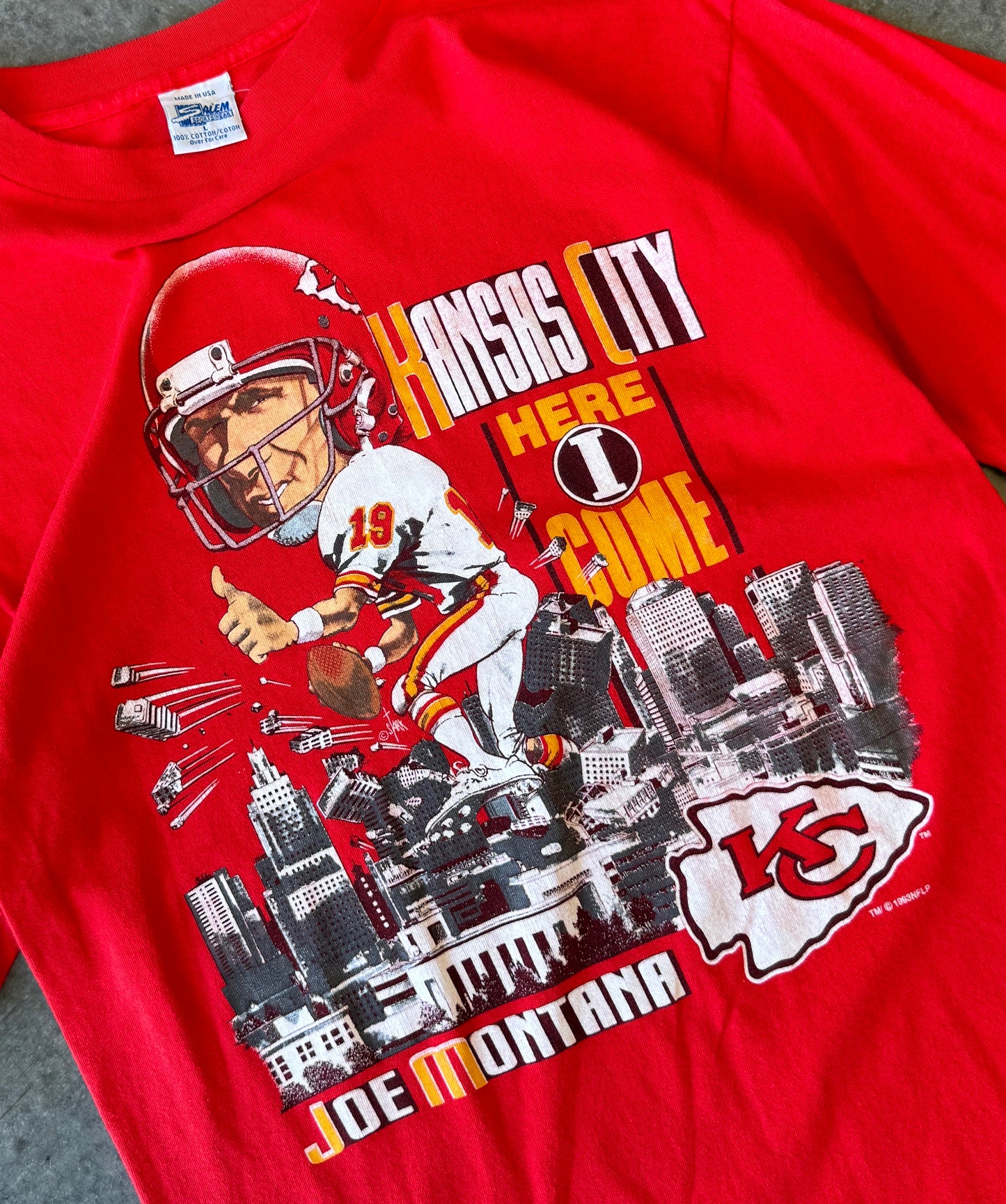 Vintage 93' Joe Montana KC Chiefs Tee (L)