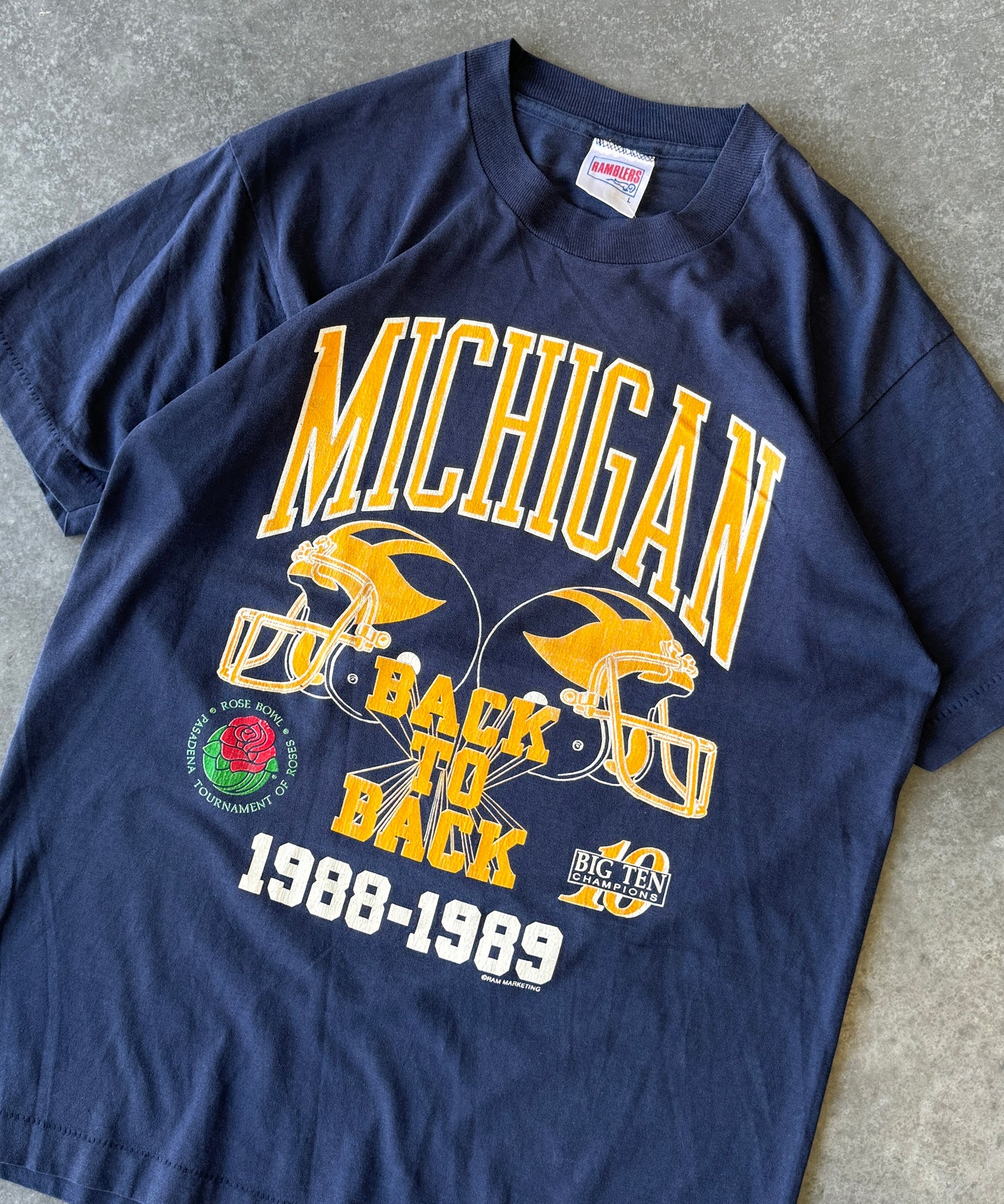 Vintage 80s Michigan Rosebowl Tee (M)