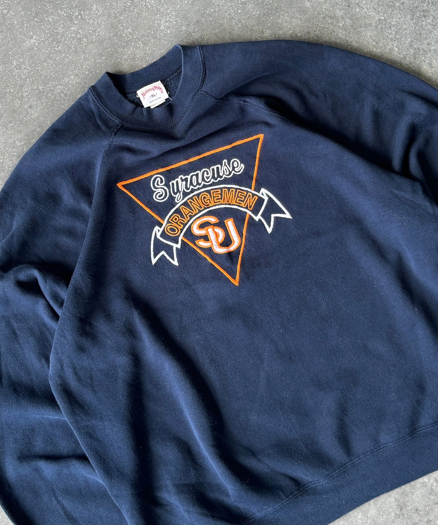 Vintage 90s Syracuse College Embroidered Sweater (XL)