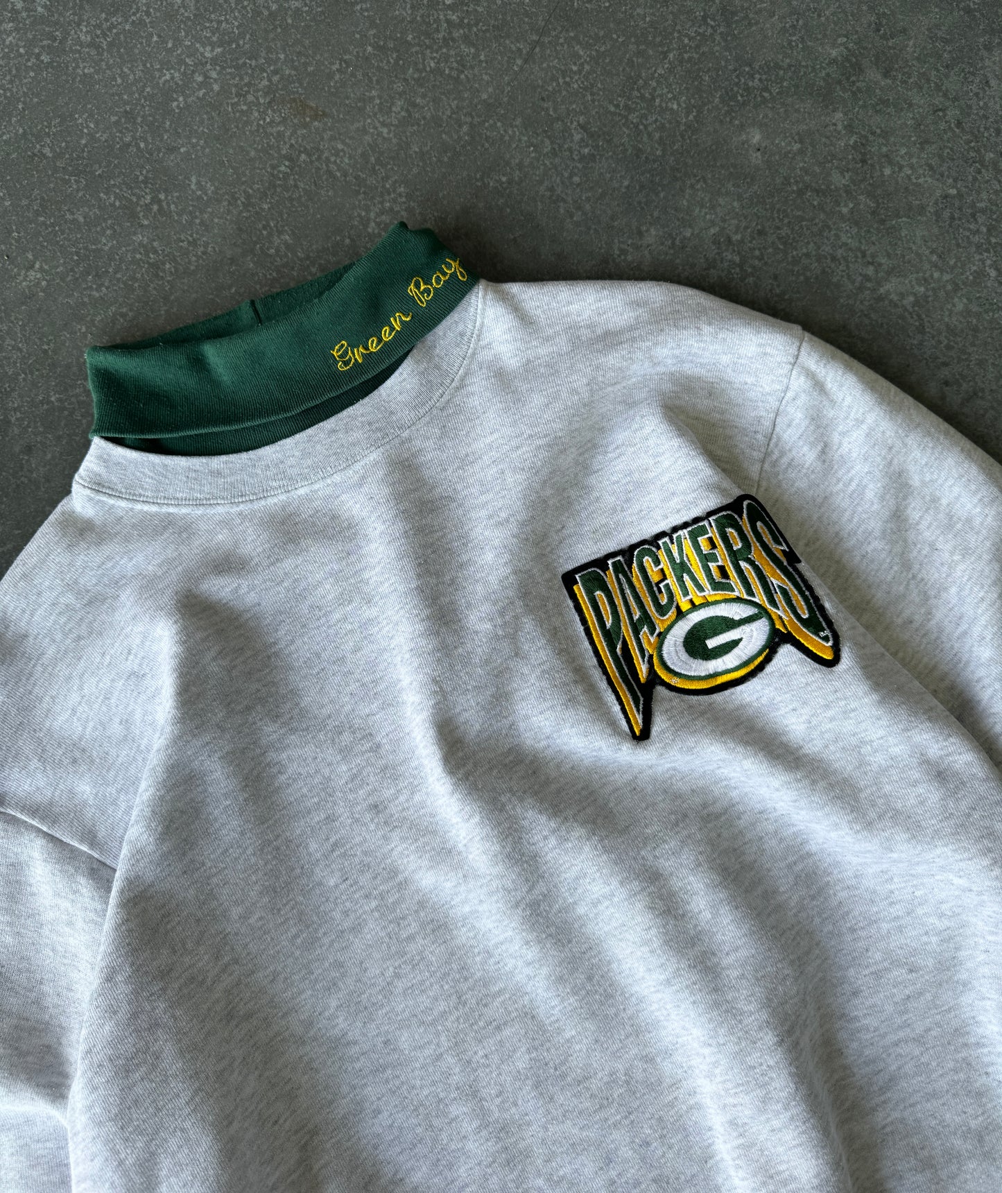 Vintage Greenbay Packers Mockneck Sweater (L)