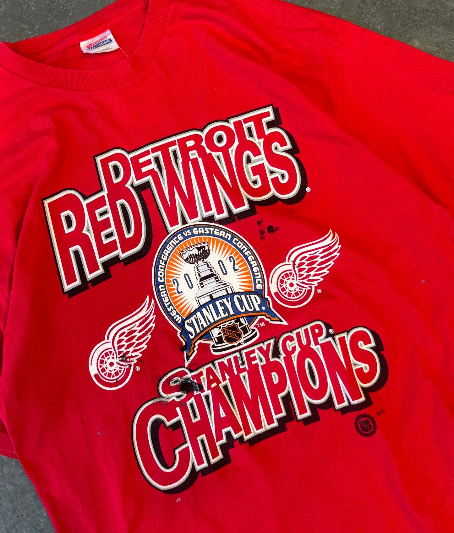 Vintage Detroit Redwings Stanley Cup Tee (2XL)