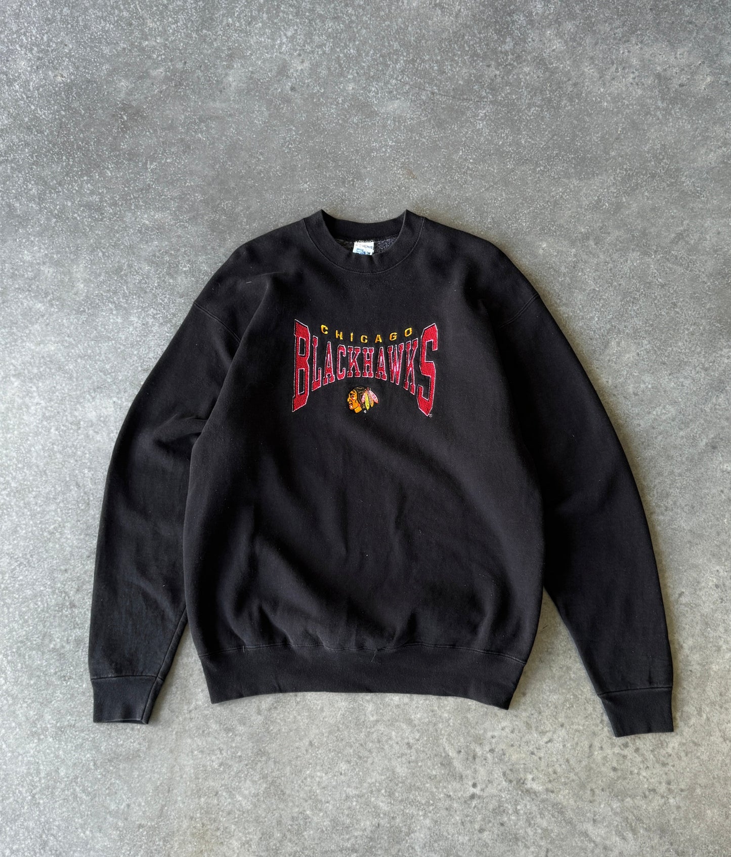 Vintage Chicago Blackhawks Embroidered Sweater (XL)