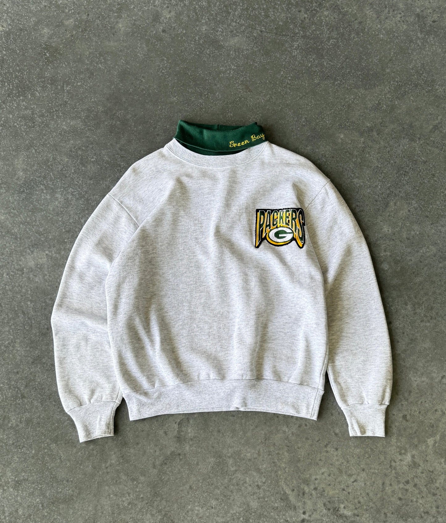 Vintage Greenbay Packers Mockneck Sweater (L)