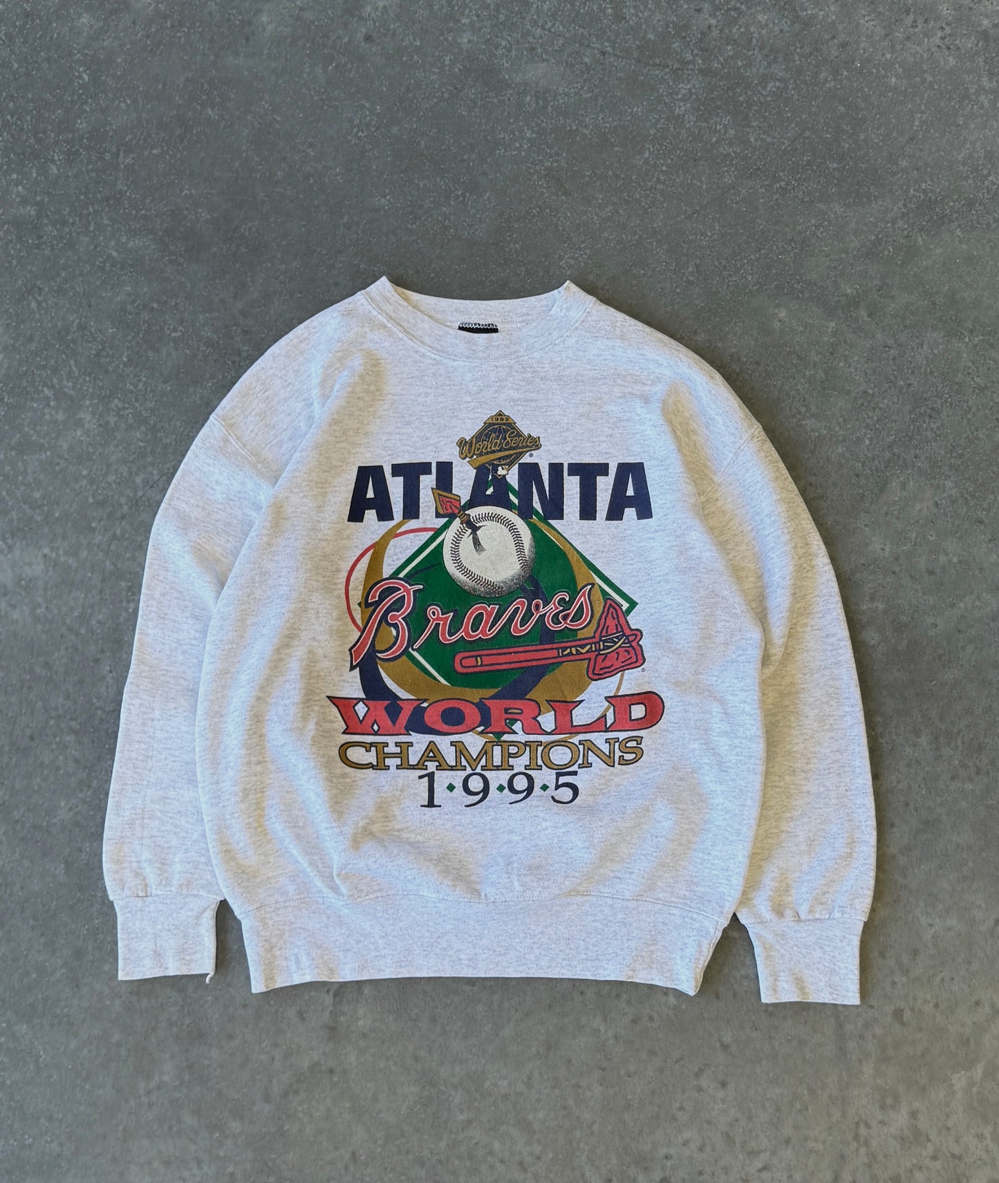 Vintage 95' Atlanta Braves World Series Sweater (L)